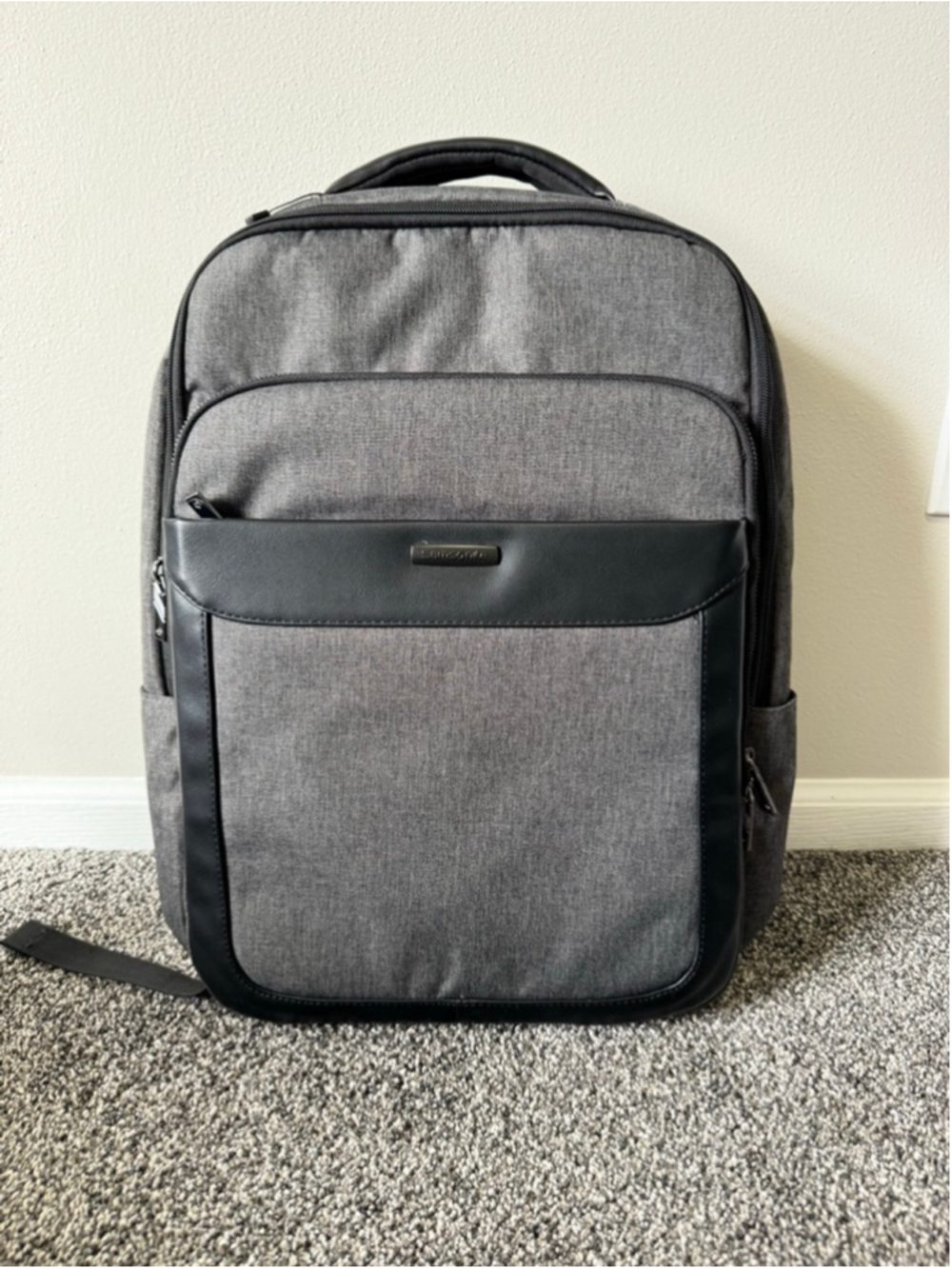 Samsonite Heather Gray & Black Laptop Backpack NWOT